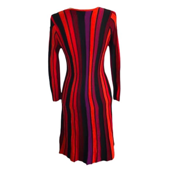 New ECI New York Pleated Color Block Sweater Dress - Picture 6 of 8